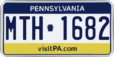PA license plate MTH1682