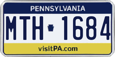 PA license plate MTH1684
