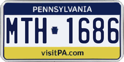 PA license plate MTH1686