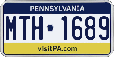 PA license plate MTH1689