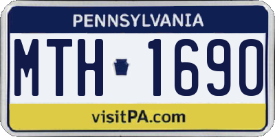 PA license plate MTH1690