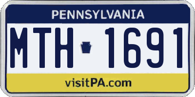 PA license plate MTH1691