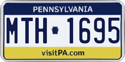 PA license plate MTH1695