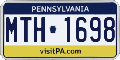 PA license plate MTH1698