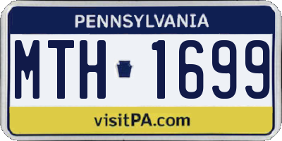 PA license plate MTH1699