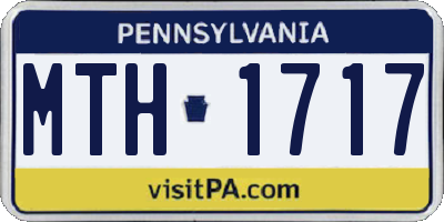 PA license plate MTH1717