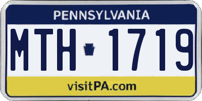 PA license plate MTH1719