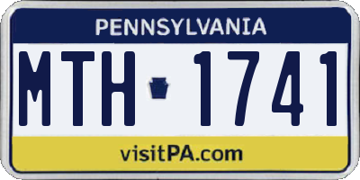PA license plate MTH1741
