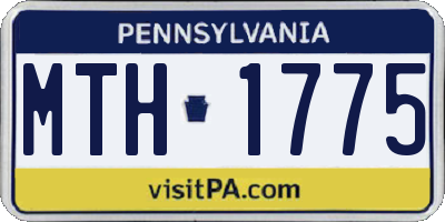 PA license plate MTH1775