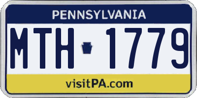 PA license plate MTH1779