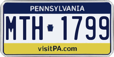 PA license plate MTH1799