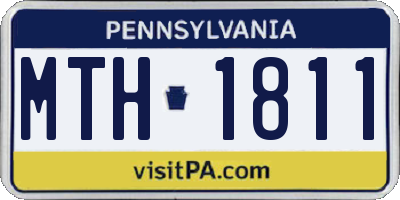 PA license plate MTH1811