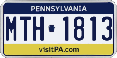 PA license plate MTH1813