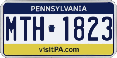 PA license plate MTH1823