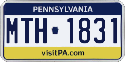 PA license plate MTH1831