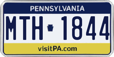 PA license plate MTH1844