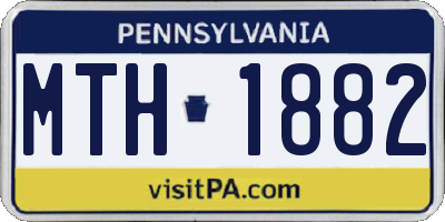 PA license plate MTH1882