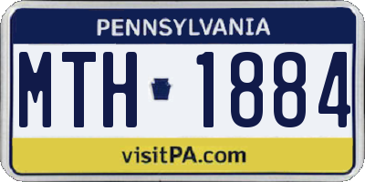 PA license plate MTH1884