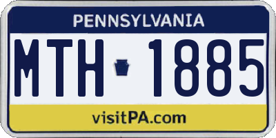 PA license plate MTH1885