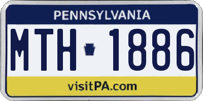 PA license plate MTH1886