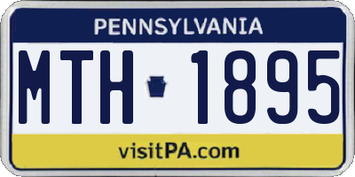 PA license plate MTH1895