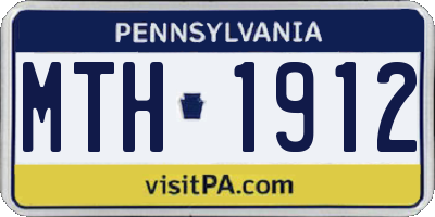 PA license plate MTH1912