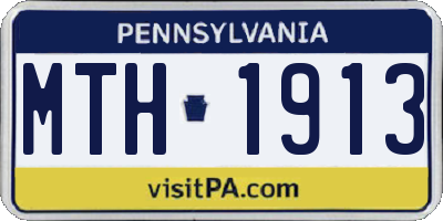 PA license plate MTH1913