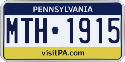 PA license plate MTH1915