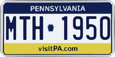PA license plate MTH1950