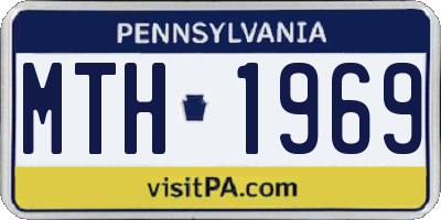 PA license plate MTH1969