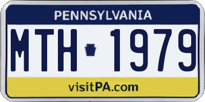 PA license plate MTH1979
