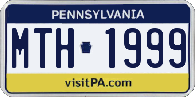 PA license plate MTH1999