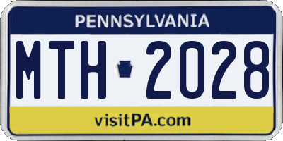PA license plate MTH2028
