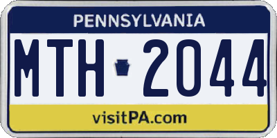 PA license plate MTH2044