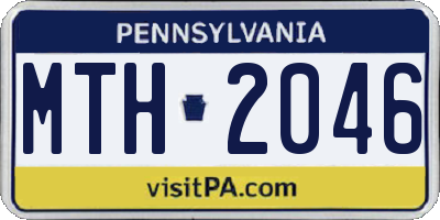 PA license plate MTH2046