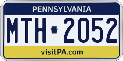 PA license plate MTH2052