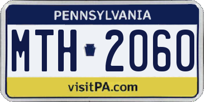 PA license plate MTH2060