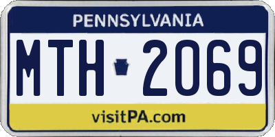 PA license plate MTH2069