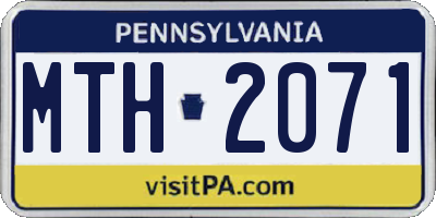 PA license plate MTH2071