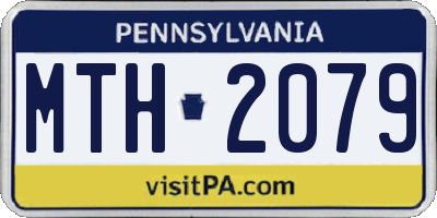 PA license plate MTH2079