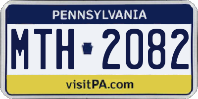 PA license plate MTH2082