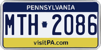 PA license plate MTH2086