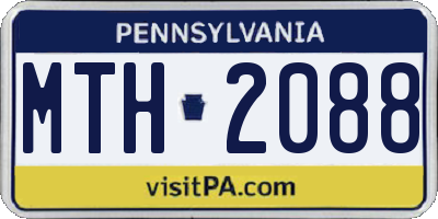 PA license plate MTH2088
