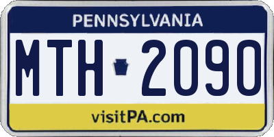 PA license plate MTH2090