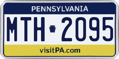 PA license plate MTH2095