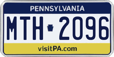 PA license plate MTH2096
