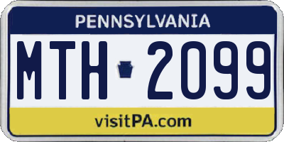 PA license plate MTH2099