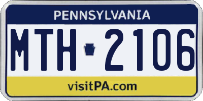 PA license plate MTH2106