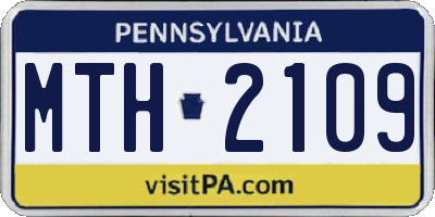 PA license plate MTH2109