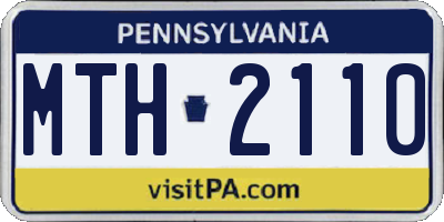 PA license plate MTH2110